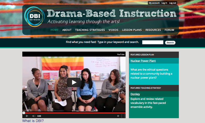 Screenshot of DBI Website