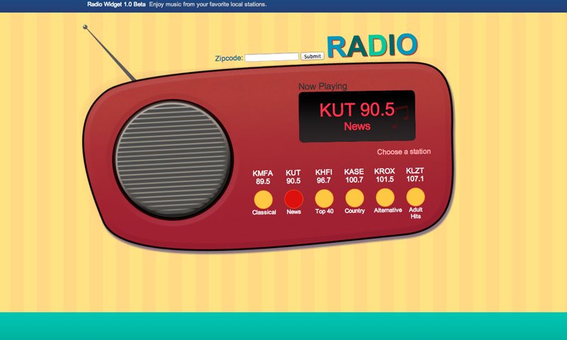 Screenshot of Radio App